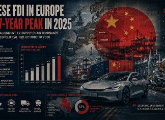 Chinese FDI in Europe Hits 7-Year Peak in 2025: Strategic Realignment, EV Supply Chain Dominance and 5-Year Geopolitical Projections to 2030