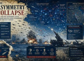 The Asymmetry Collapse: How Low-Cost Autonomous Salvos Defeated High-End Guided Interceptors in the 2026 Gulf Campaign