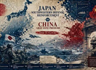 Japan Southwestern Defense Reinforcement vs China Gray-Zone Pressure – 5YR Outlook