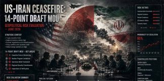 US-Iran Ceasefire: 14-Point Draft MOU Geopolitical Risk Evaluation — June 2026