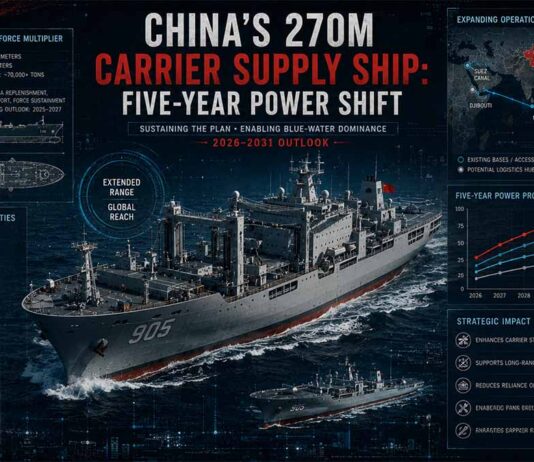China’s 270m Carrier Supply Ship: Five-Year Power Shift