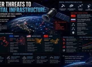 Cyber Threats to Orbital Infrastructure: Strategic Exposure of Italy, Europe, the United States and China