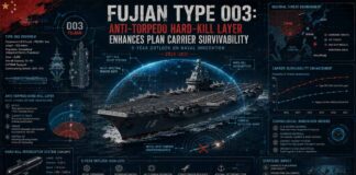 Fujian Type 003: Anti-Torpedo Hard-Kill Layer Enhances PLAN Carrier Survivability — 5-Year Outlook on Naval Innovation