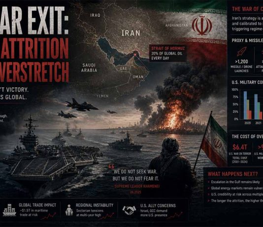 Iran War Exit: Hormuz, Attrition and U.S. Overstretch