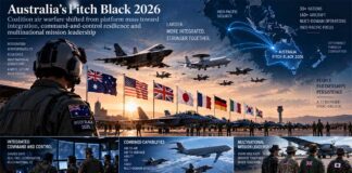 Australia’s Pitch Black 2026: coalition air warfare shifted from platform mass toward integration, command-and-control resilience and multinational mission leadership