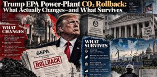 Trump EPA Power-Plant CO₂ Rollback: What Actually Changes—and What Survives