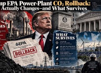 Trump EPA Power-Plant CO₂ Rollback: What Actually Changes—and What Survives