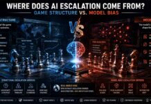 Where Does AI Escalation Come From? Game Structure vs. Model Bias